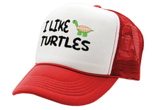 Load image into Gallery viewer, I LIKE TURTLES - Five Panel Retro Style TRUCKER Cap
