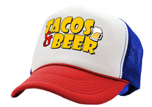 Load image into Gallery viewer, TACOS &amp; BEER - Five Panel Retro Style TRUCKER Cap
