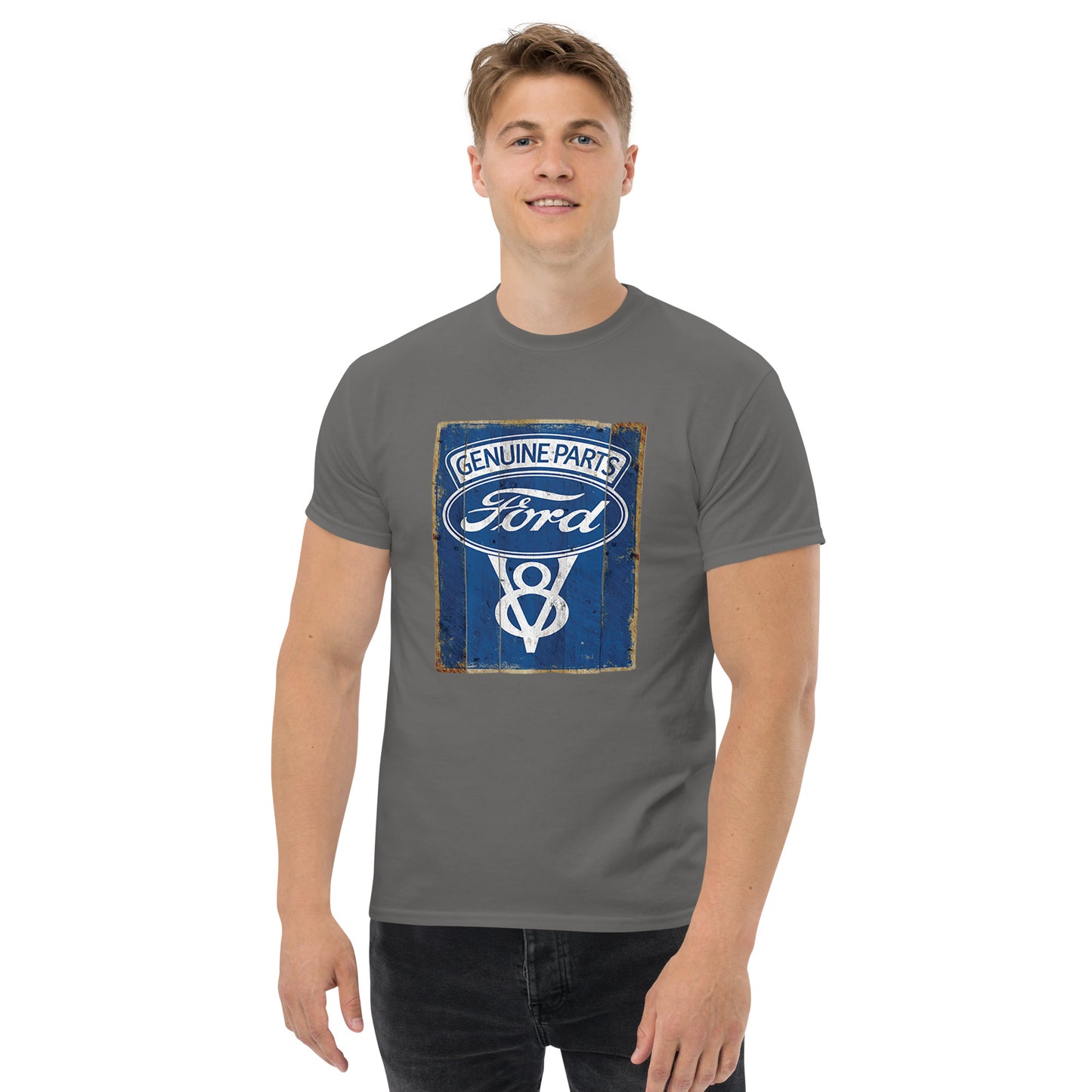 Ford Vintage Genuine Parts V8 Logo Unisex Cotton T-shirt