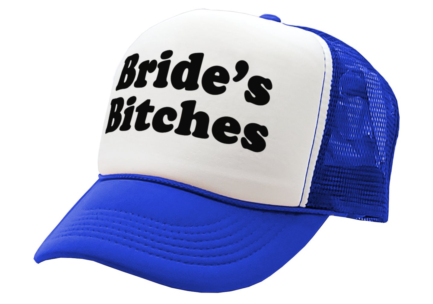 BRIDE'S BITCHES - wedding marriage party bride - Vintage Retro Style Trucker Cap Hat - Five Panel Retro Style TRUCKER Cap