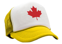 Load image into Gallery viewer, CANADIAN MAPLE LEAF - O Canada patriot pride - Vintage Retro Style Trucker Cap Hat - Five Panel Retro Style TRUCKER Cap
