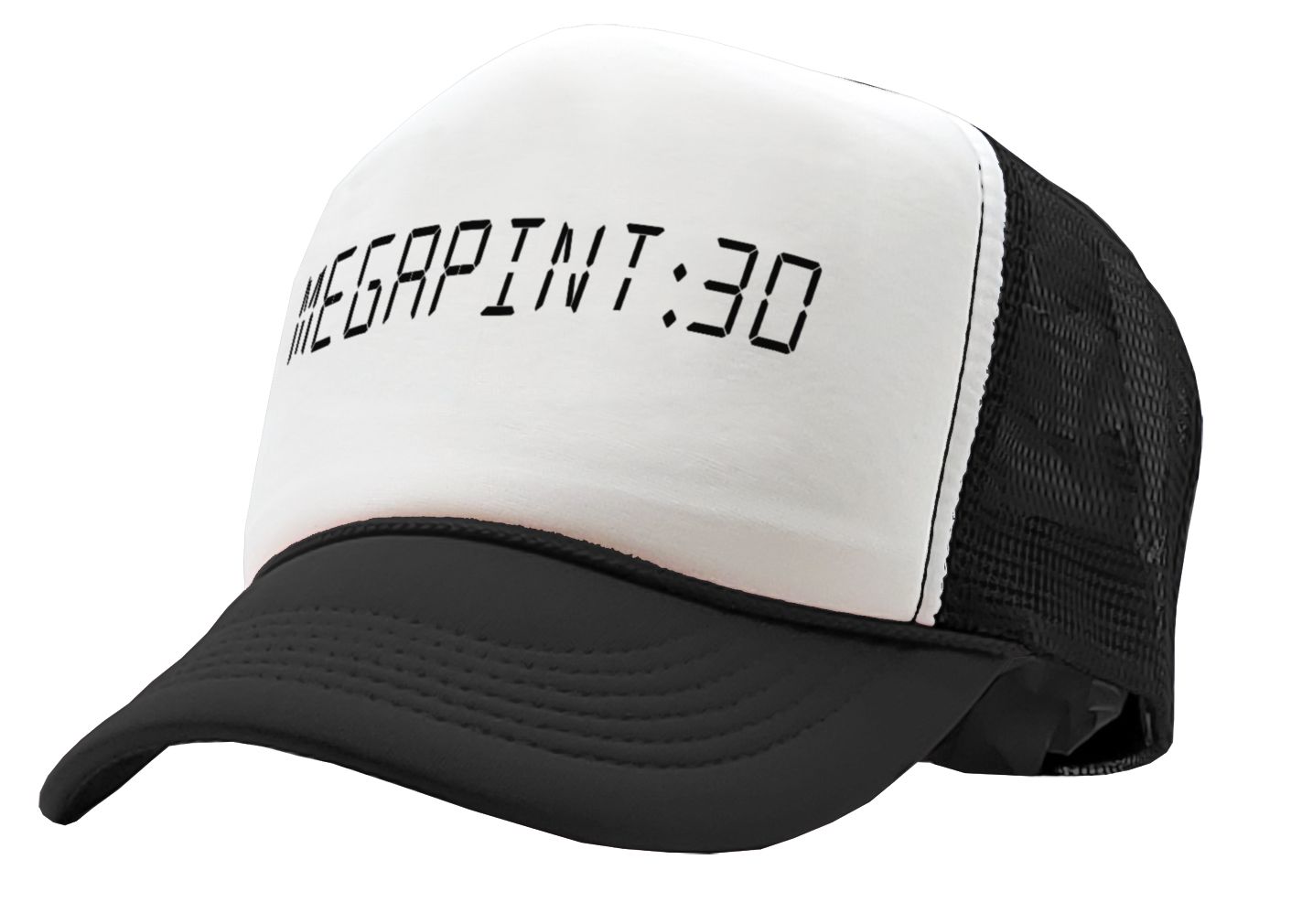 MEGAPINT30 - Vintage Retro Style Trucker Cap Hat - Five Panel Retro Style TRUCKER Cap