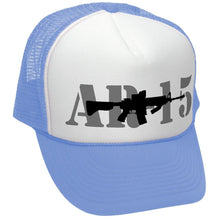 Load image into Gallery viewer, AR-15 - ar15 assault rifle gun rights usa - Adult Trucker Cap Hat - Five Panel Retro Style TRUCKER Cap
