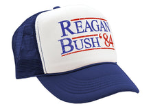 Load image into Gallery viewer, REAGAN BUSH &#39;84 - funny retro vintage style - Unisex Adult Trucker Cap Hat - Five Panel Retro Style TRUCKER Cap
