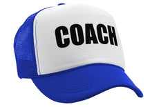 Load image into Gallery viewer, COACH - football baseball basketball sports - Vintage Retro Style Trucker Cap Hat - Five Panel Retro Style TRUCKER Cap
