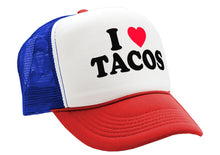 Load image into Gallery viewer, I LOVE TACOS - heart - Five Panel Retro Style TRUCKER Cap
