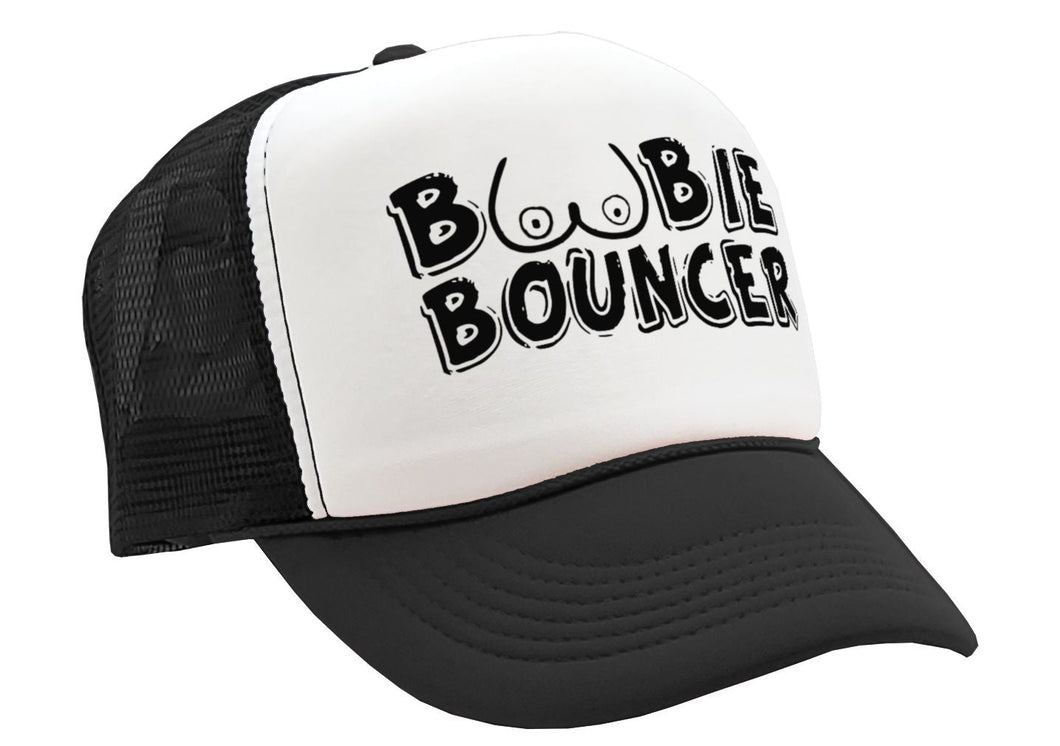 Boobie Bouncer - Vintage Retro Style Trucker Cap Hat - Five Panel Retro Style TRUCKER Cap