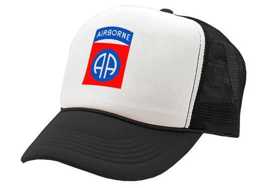 AIRBORNE ASSAULT - us army america - Vintage Retro Style Trucker Cap Hat - Five Panel Retro Style TRUCKER Cap