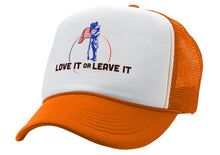 Load image into Gallery viewer, LOVE IT or LEAVE - America usa patriot murica - Vintage Retro Style Trucker Cap Hat
