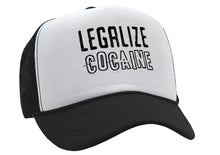 Load image into Gallery viewer, Legalize Cocaine - Vintage Retro Style Trucker Cap Hat - Five Panel Retro Style TRUCKER Cap
