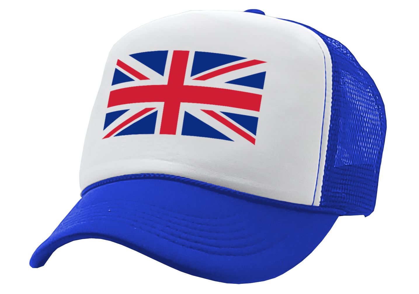 UNION JACK - United Kingdom Flag - Five Panel Retro Style TRUCKER Cap