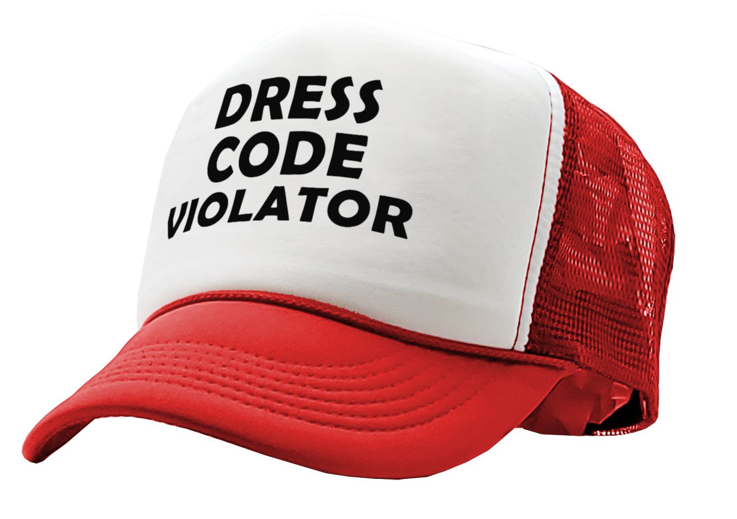 DRESS CODE VIOLATOR - Five Panel Retro Style TRUCKER Cap