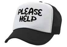 Load image into Gallery viewer, PLEASE HELP - Five Panel Retro Style TRUCKER Cap
