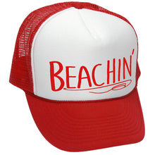 Load image into Gallery viewer, BEACHIN&#39; - summer hawaii beach party vacay - Adult Trucker Cap Hat - Five Panel Retro Style TRUCKER Cap
