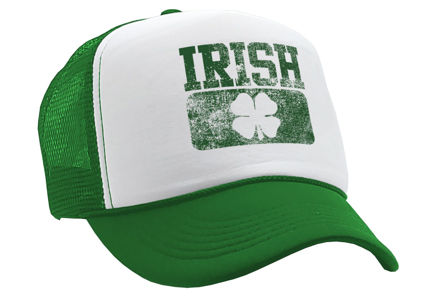 IRISH - ireland slainte st patricks day hat paddys day - Vintage Retro Style Trucker Cap Hat