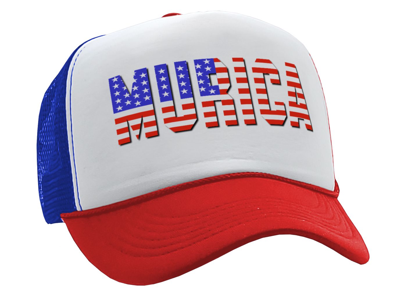 Adjustable Snap Back Trucker Cap Hat - MURICA - america 4th july independence day