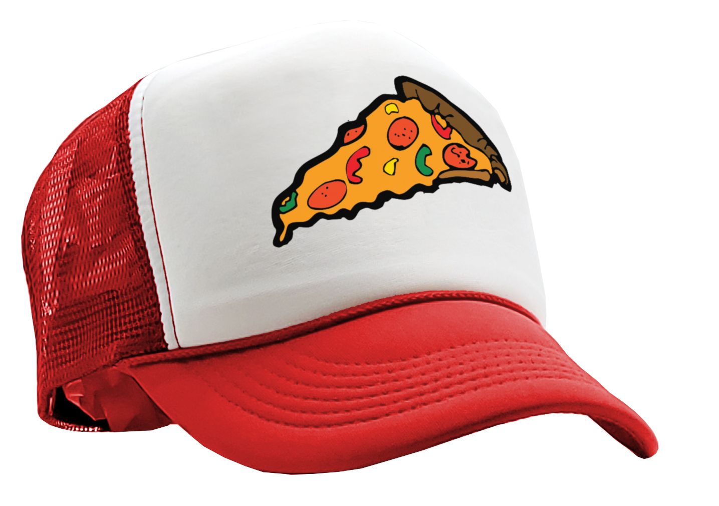 PIZZA SLICE - concession food truck - Five Panel Retro Style TRUCKER Cap