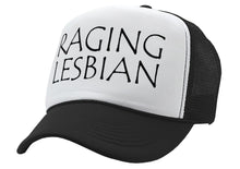 Load image into Gallery viewer, RAGING LESBIAN - lgbtq spectrum gay rights - Vintage Retro Style Trucker Cap Hat - Five Panel Retro Style TRUCKER Cap
