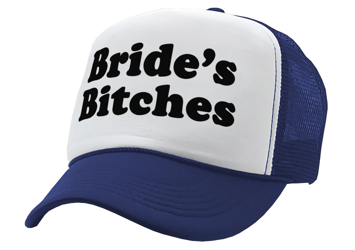 BRIDE'S BITCHES - wedding marriage party bride - Vintage Retro Style Trucker Cap Hat - Five Panel Retro Style TRUCKER Cap