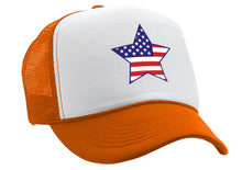 Load image into Gallery viewer, AMERICAN STAR - usa patriot america 4th - Vintage Retro Style Trucker Cap Hat - Five Panel Retro Style TRUCKER Cap
