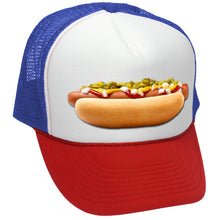 Load image into Gallery viewer, HOT DOG - Concession Truck Fair Carnival Snack - Vintage Retro Style Trucker Cap Hat - Five Panel Retro Style TRUCKER Cap
