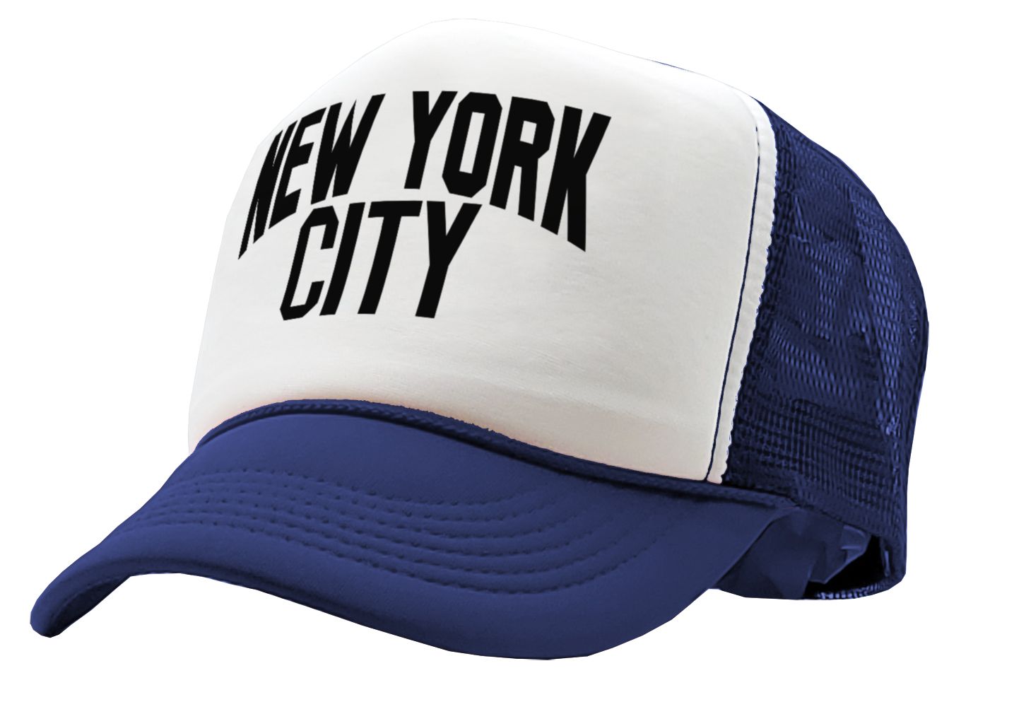 NEW YORK CITY - retro mod lennon meme - Vintage Retro Style Trucker Cap Hat - Five Panel Retro Style TRUCKER Cap