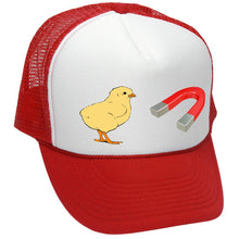 Load image into Gallery viewer, CHICK MAGNET - funny frat party guido - Mesh Trucker Hat Cap - Five Panel Retro Style TRUCKER Cap
