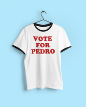 Load image into Gallery viewer, VOTE FOR PEDRO - Cotton Black/White Ringer
