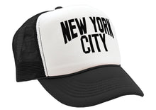 Load image into Gallery viewer, NEW YORK CITY - retro mod lennon meme - Vintage Retro Style Trucker Cap Hat - Five Panel Retro Style TRUCKER Cap
