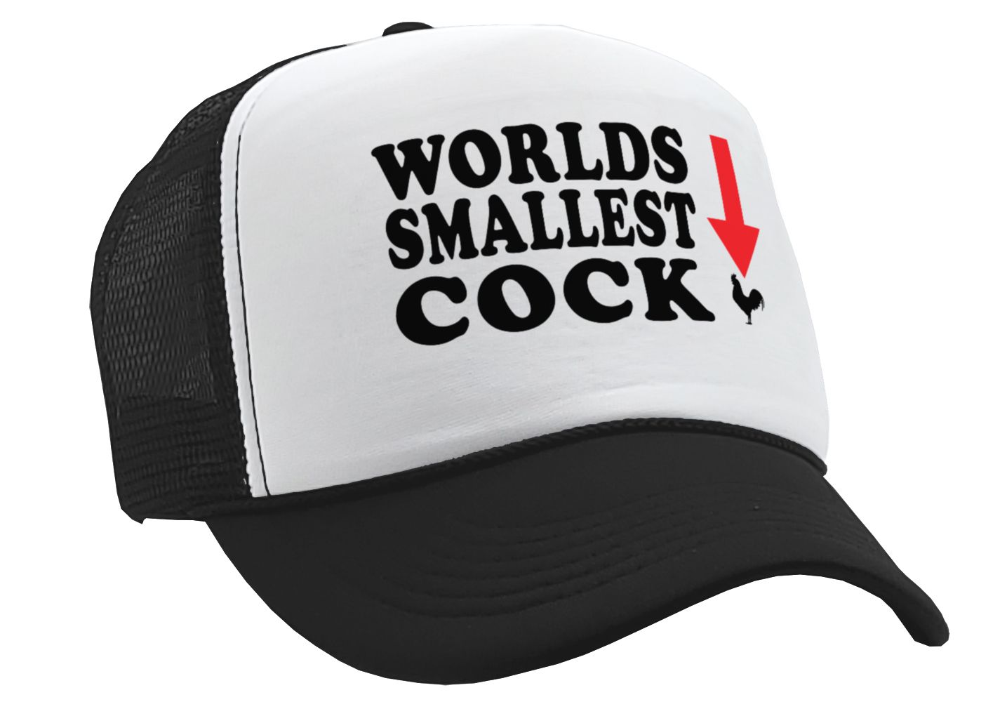 WORLD'S SMALLEST COCK - Five Panel Retro Style TRUCKER Cap