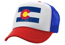 Load image into Gallery viewer, COLORADO FLAG - coloradan mountain state - Adult Trucker Cap Hat - Five Panel Retro Style TRUCKER Cap
