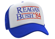 Load image into Gallery viewer, REAGAN BUSH &#39;84 - funny retro vintage style - Unisex Adult Trucker Cap Hat - Five Panel Retro Style TRUCKER Cap
