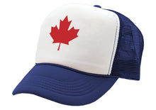 Load image into Gallery viewer, CANADIAN MAPLE LEAF - O Canada patriot pride - Vintage Retro Style Trucker Cap Hat - Five Panel Retro Style TRUCKER Cap
