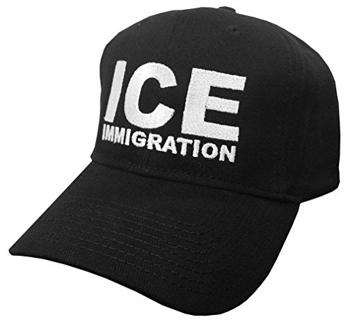 ICE • Immigration Deport Build Wall Republican •Adjustable Embroidered Baseball Cap (Black)