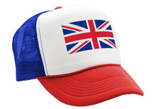 Load image into Gallery viewer, UNION JACK - United Kingdom Flag - Five Panel Retro Style TRUCKER Cap
