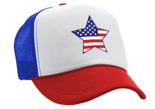 Load image into Gallery viewer, AMERICAN STAR - usa patriot america 4th - Vintage Retro Style Trucker Cap Hat - Five Panel Retro Style TRUCKER Cap
