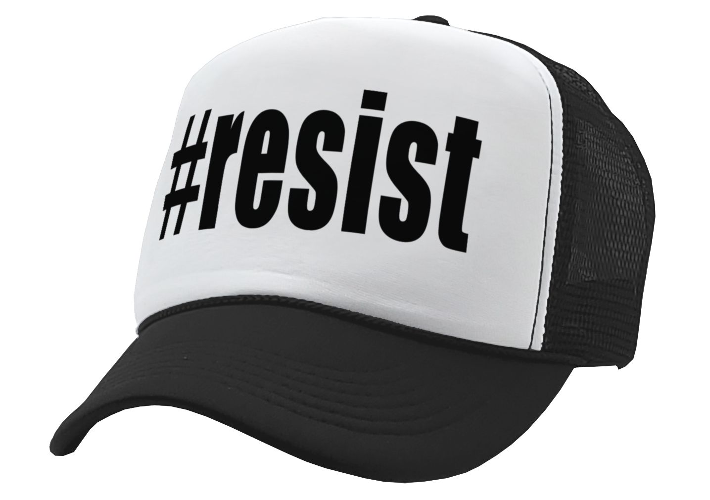 RESIST - hashtag resistance movement fight - Vintage Retro Style Trucker Cap Hat - Five Panel Retro Style TRUCKER Cap