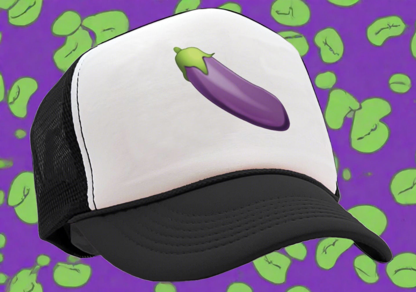 Funny Boner Eggplant trucker cap