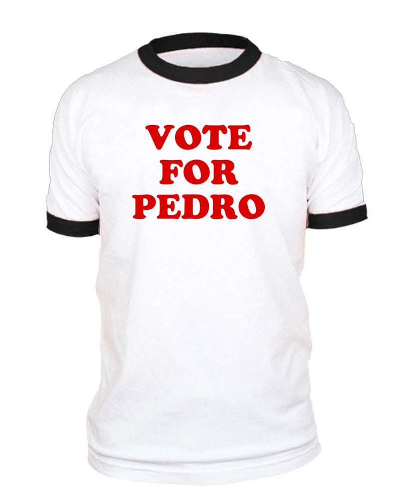 VOTE FOR PEDRO - Cotton Black/White Ringer