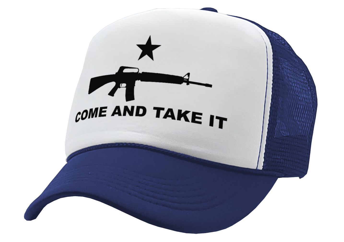 COME AND TAKE IT - 2nd amendment patriot - Vintage Retro Style Trucker Cap Hat - Five Panel Retro Style TRUCKER Cap