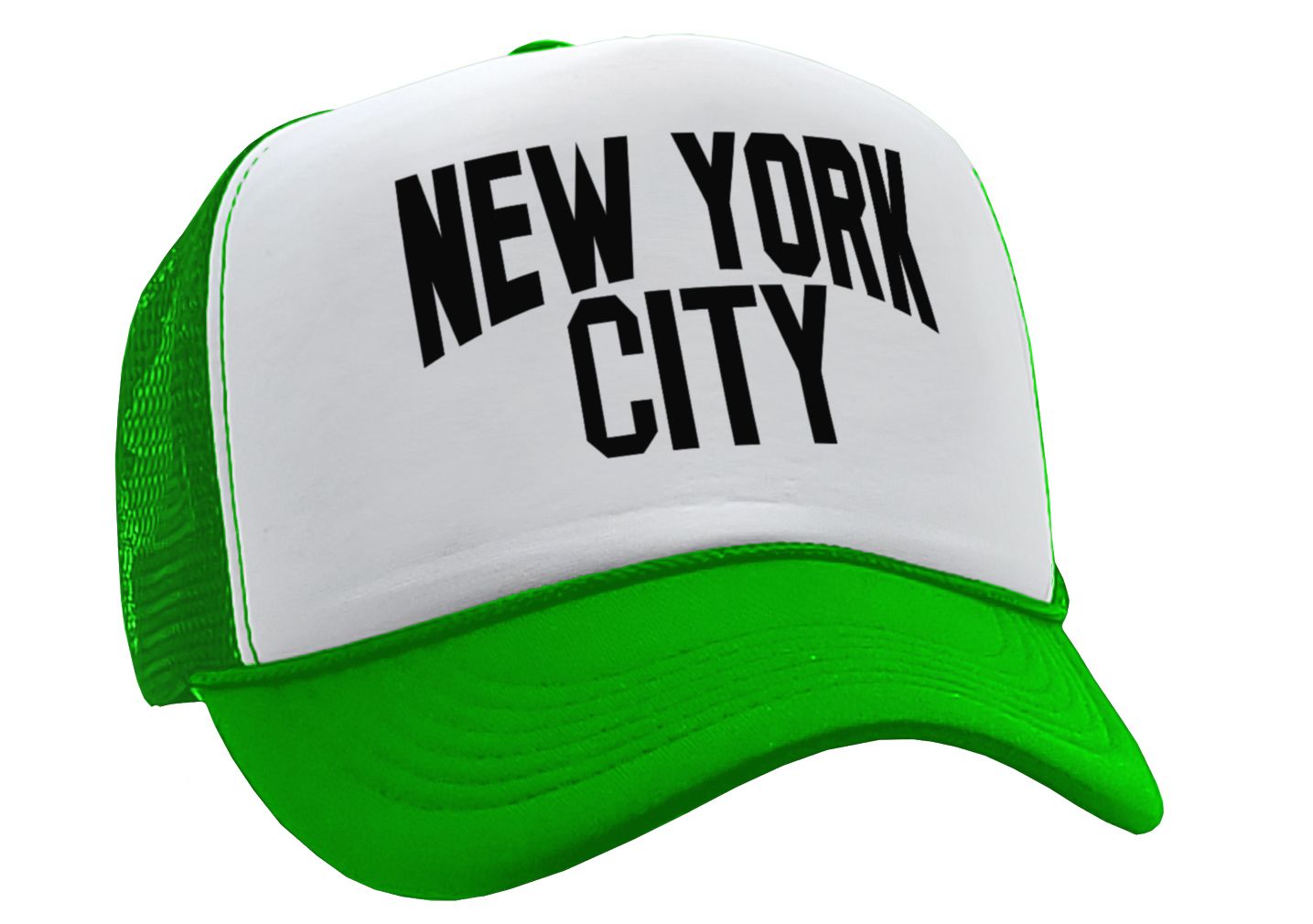 NEW YORK CITY - retro mod lennon meme - Vintage Retro Style Trucker Cap Hat - Five Panel Retro Style TRUCKER Cap