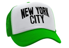 Load image into Gallery viewer, NEW YORK CITY - retro mod lennon meme - Vintage Retro Style Trucker Cap Hat - Five Panel Retro Style TRUCKER Cap
