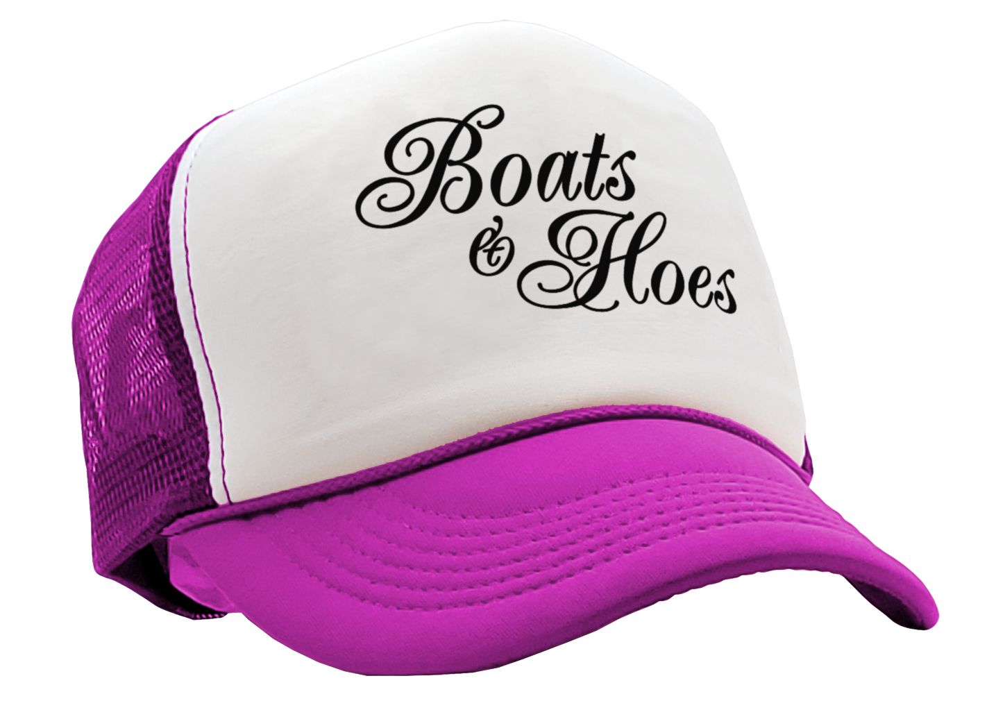 BOATS N HOES - prestige worldwide ferrell funny - Vintage Retro Style Trucker Cap Hat - Five Panel Retro Style TRUCKER Cap