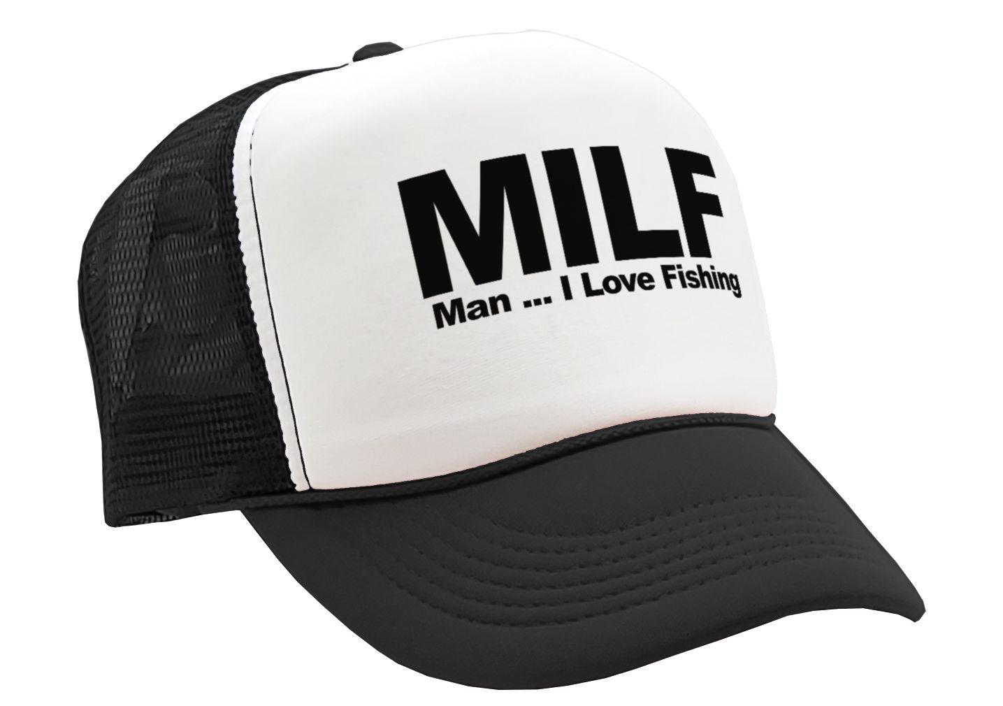 MILF - Man I Love Fishing - Five Panel Retro Style TRUCKER Cap