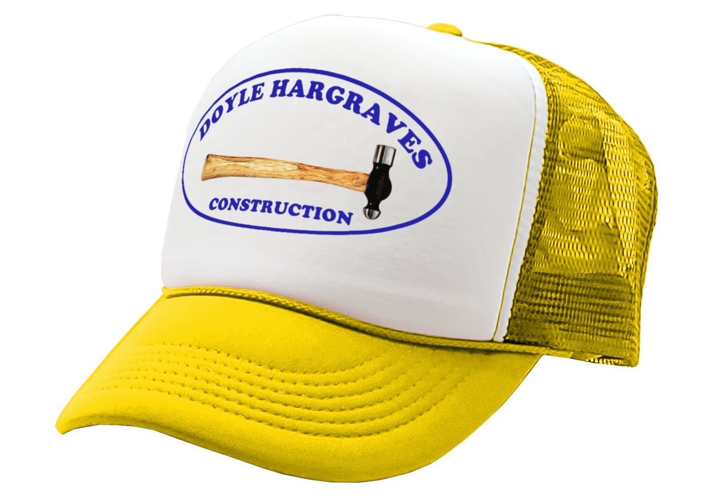 DOYLE HARGRAVES CONSTRUCTION movie - Vintage Retro Style Trucker Cap Hat - Five Panel Retro Style TRUCKER Cap