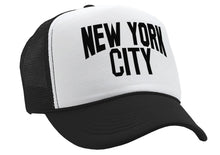 Load image into Gallery viewer, NEW YORK CITY - retro mod lennon meme - Vintage Retro Style Trucker Cap Hat - Five Panel Retro Style TRUCKER Cap
