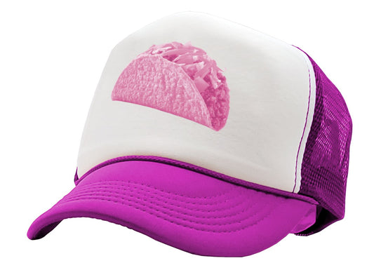 PINK TACO - funny joke gag prank sexy - Vintage Retro Style Trucker Cap Hat - Five Panel Retro Style TRUCKER Cap