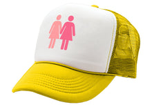 Load image into Gallery viewer, GIRL ON GIRL - lgbtq gay rights lesbian - Vintage Retro Style Trucker Cap Hat - Five Panel Retro Style TRUCKER Cap
