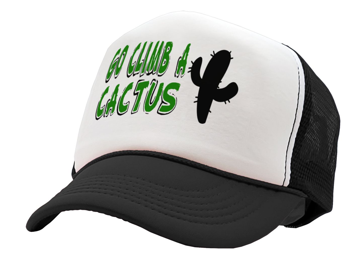 GO CLIMB a CACTUS - Five Panel Retro Style TRUCKER Cap