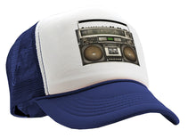 Load image into Gallery viewer, BOOMBOX - classic 80&#39;s 90&#39;s breakdancing - Vintage Retro Style Trucker Cap Hat - Five Panel Retro Style TRUCKER Cap
